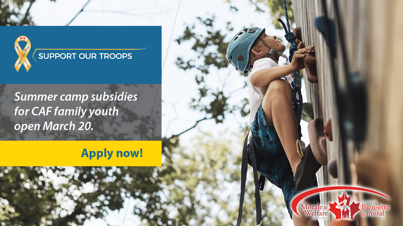 Support Our Troops funding sends CAF kids to camp – apply now!