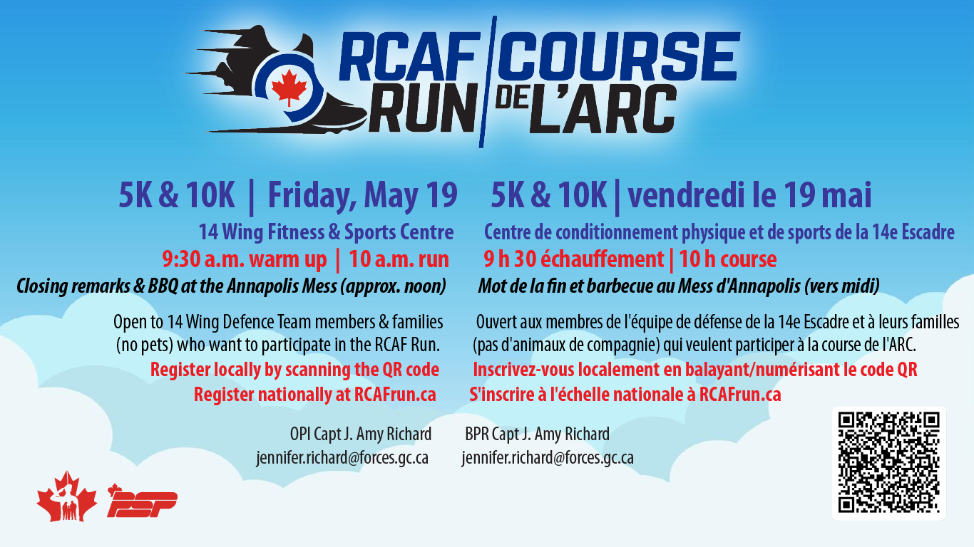RCAF Run – do it here May 19!