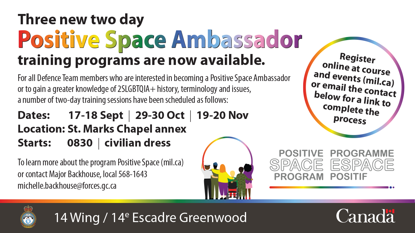 Fall Positive Space course dates opportunity to learn more about our diversity