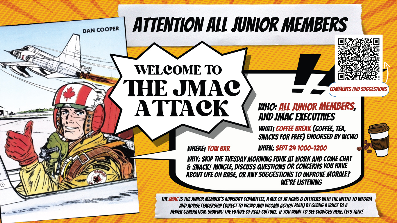 September 24 coffee break chance for junior wing members to engage with peers, leadership, community