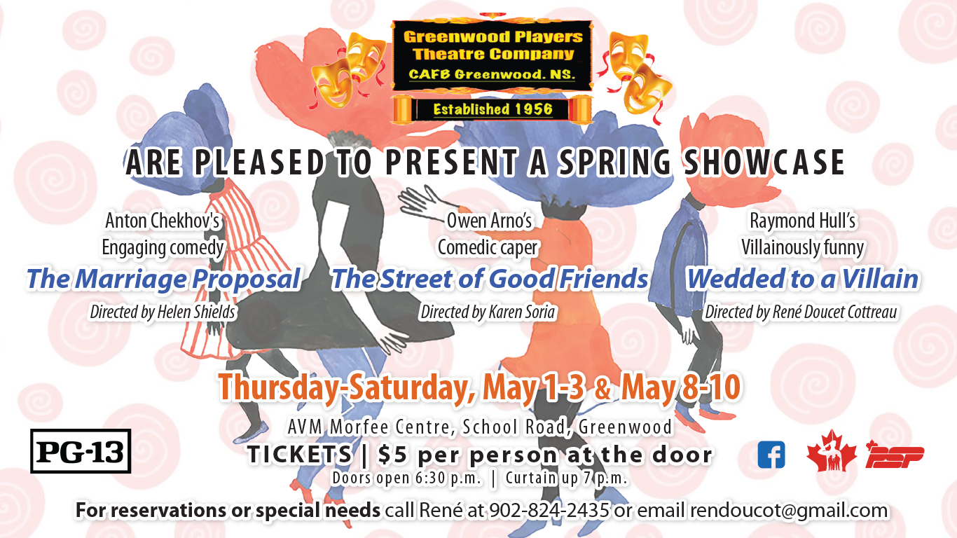 May 1, 2, 3 and 8, 9 and 10 – Greenwood Players’ Spring showcase