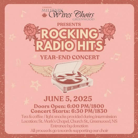 Rock on June 5 with Canadian Military Wives Choir Greenwood