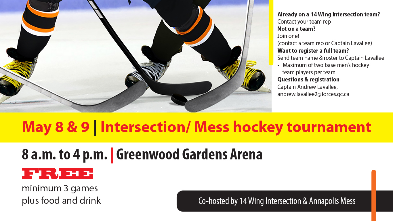 Intersection, Mess host May 8, 9 hockey tournament