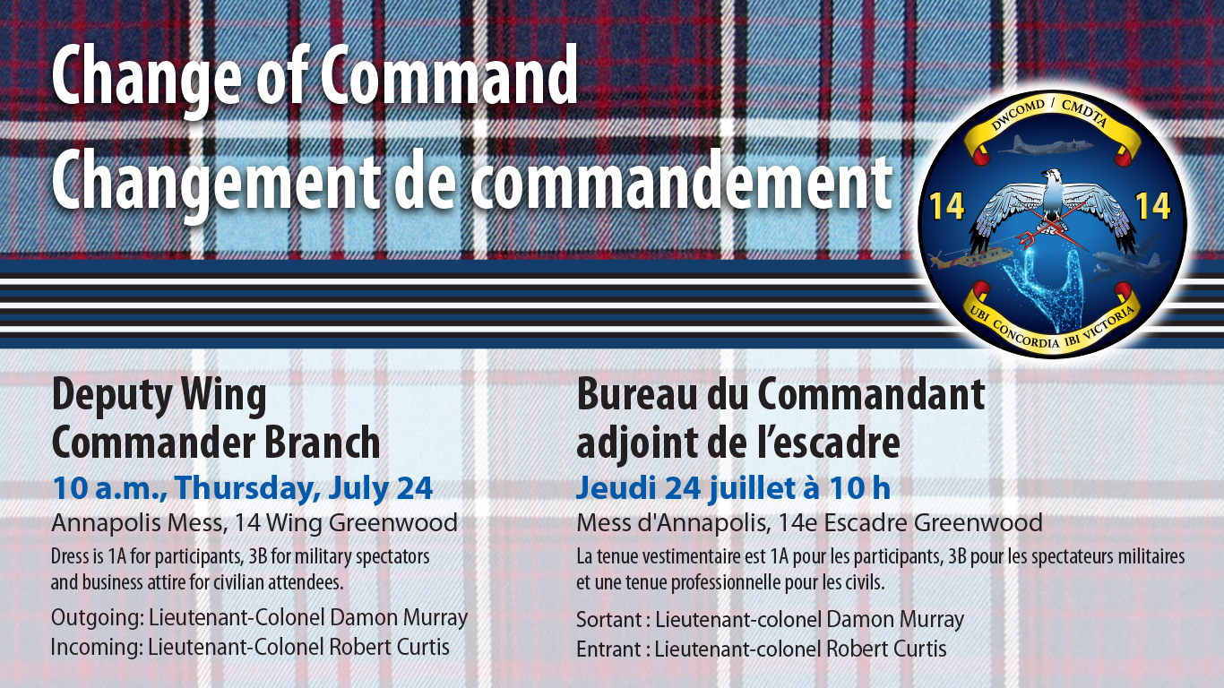 July 24 marks Deputy Wing Commander Branch change of command