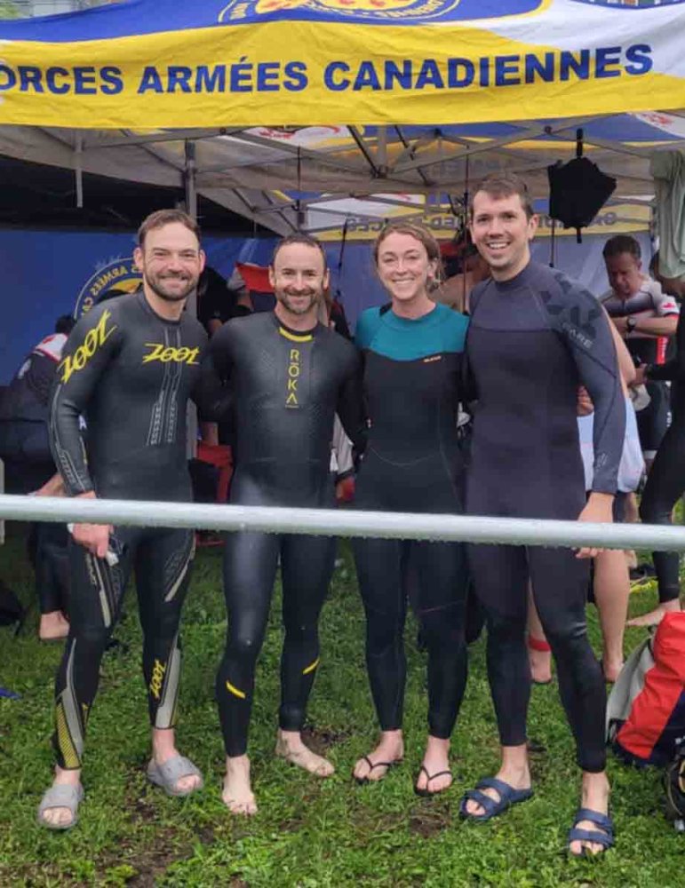 Four wing triathletes medal, compete at CAF nationals
