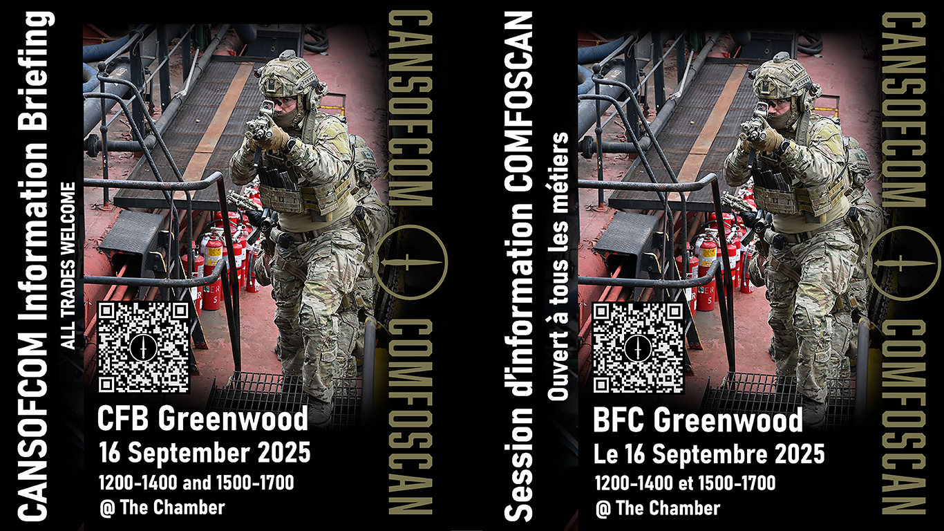 September 16 – CANSOFCOM recruiting team visits 14 Wing Greenwood