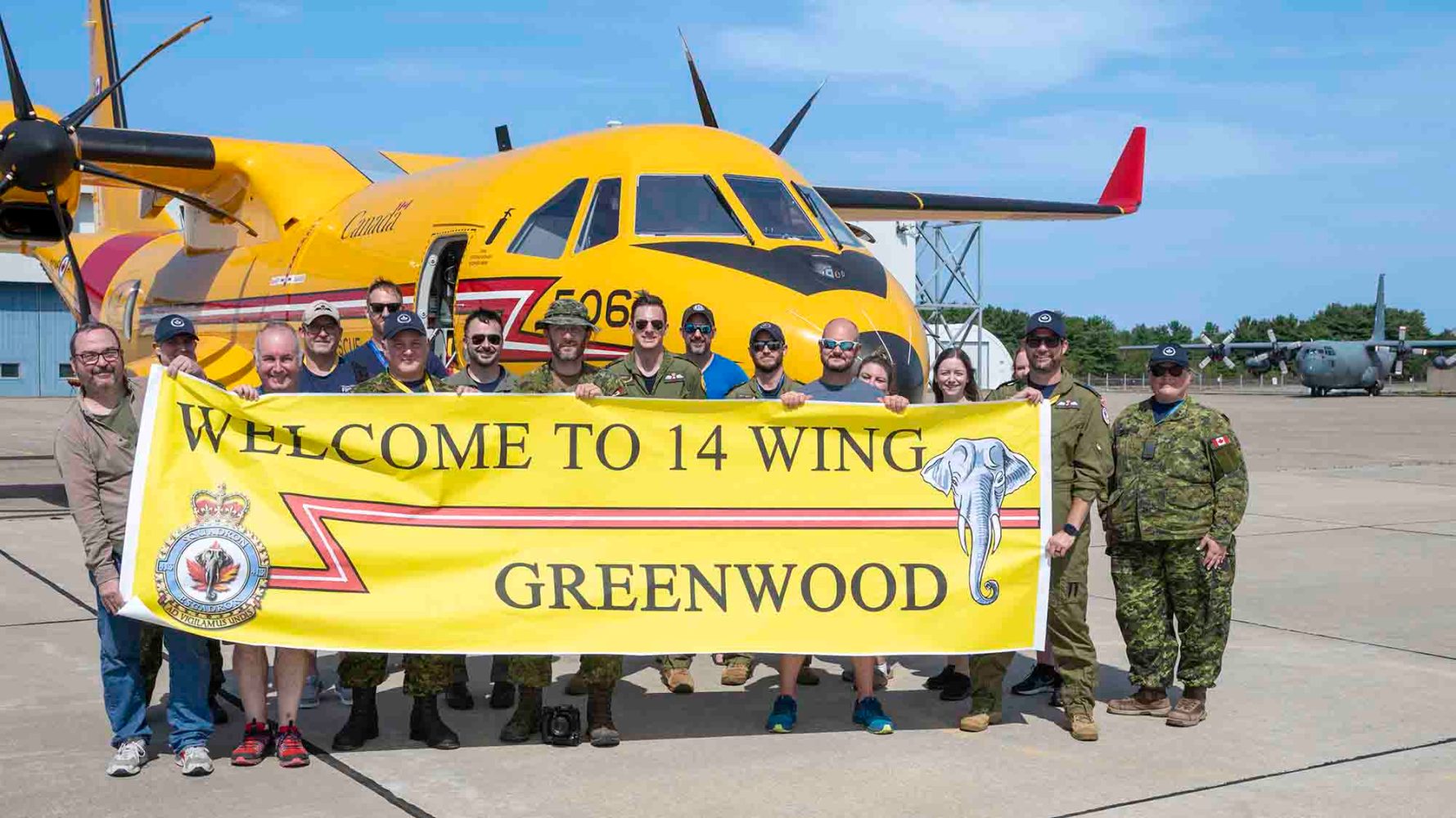 New search and rescue Kingfisher arrives at 14 Wing Greenwood