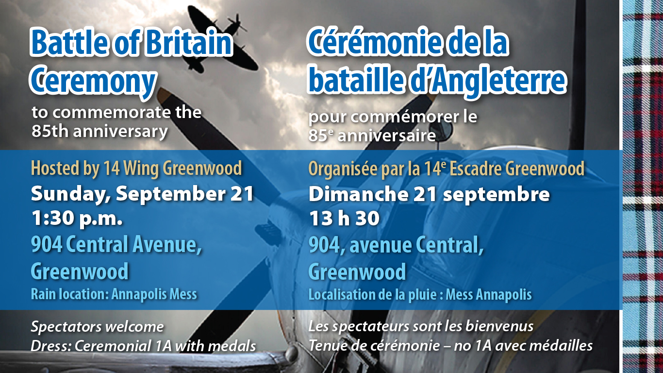14 Wing to commemorate 85th Battle of Britain