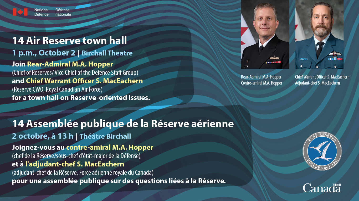 14 Wing Reservists invited to October 2 town hall