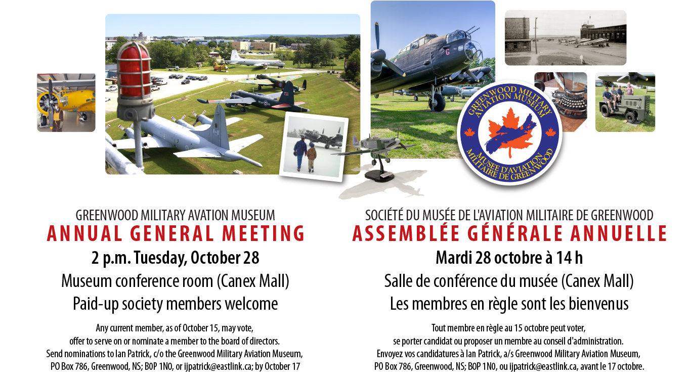 October 28 marks Greenwood Military Aviation Museum Society annual meeting