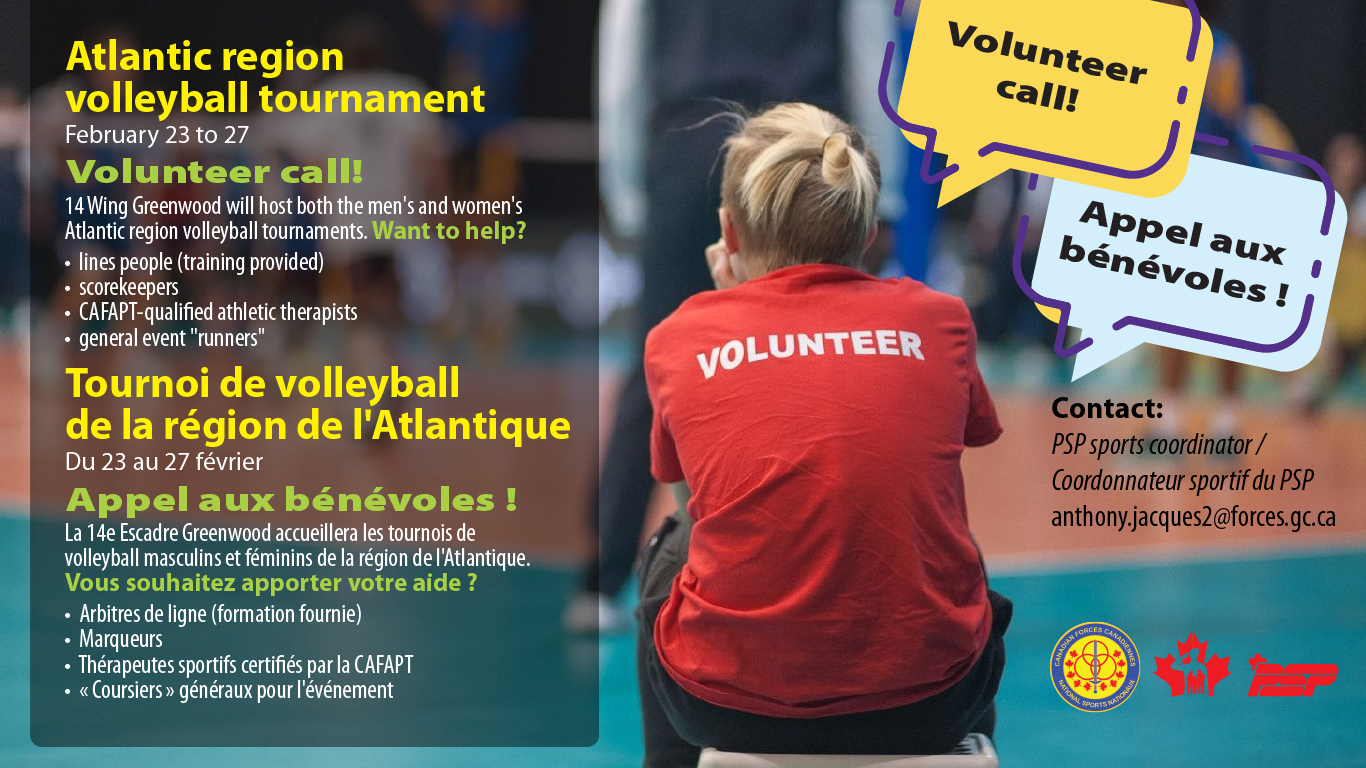 Volunteer call for CAF Atlantic region volleyball tournament