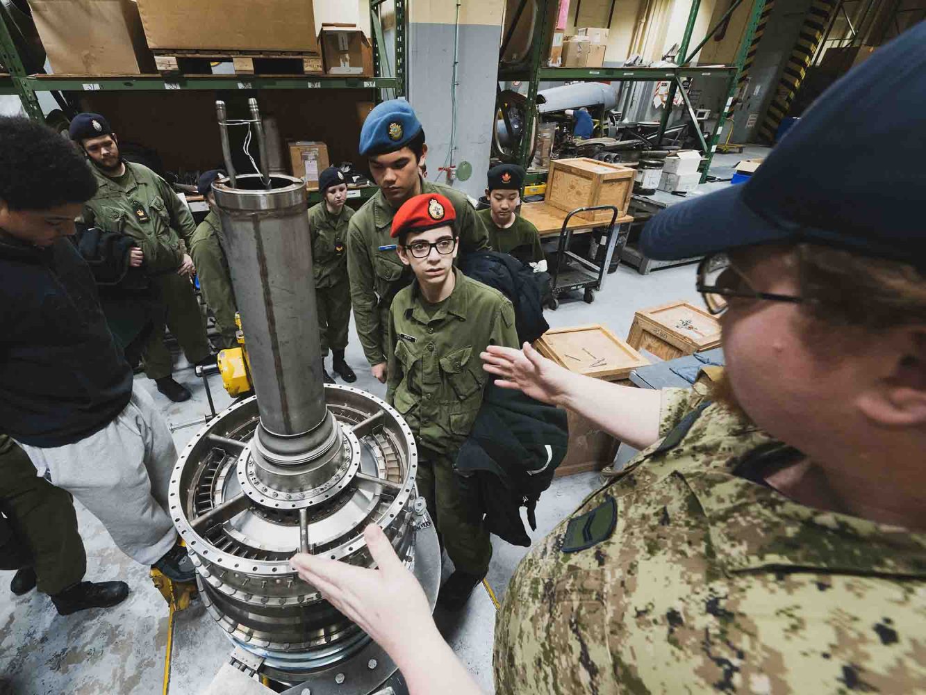 Cadets get behind-the-scenes look at 14 Wing workspaces