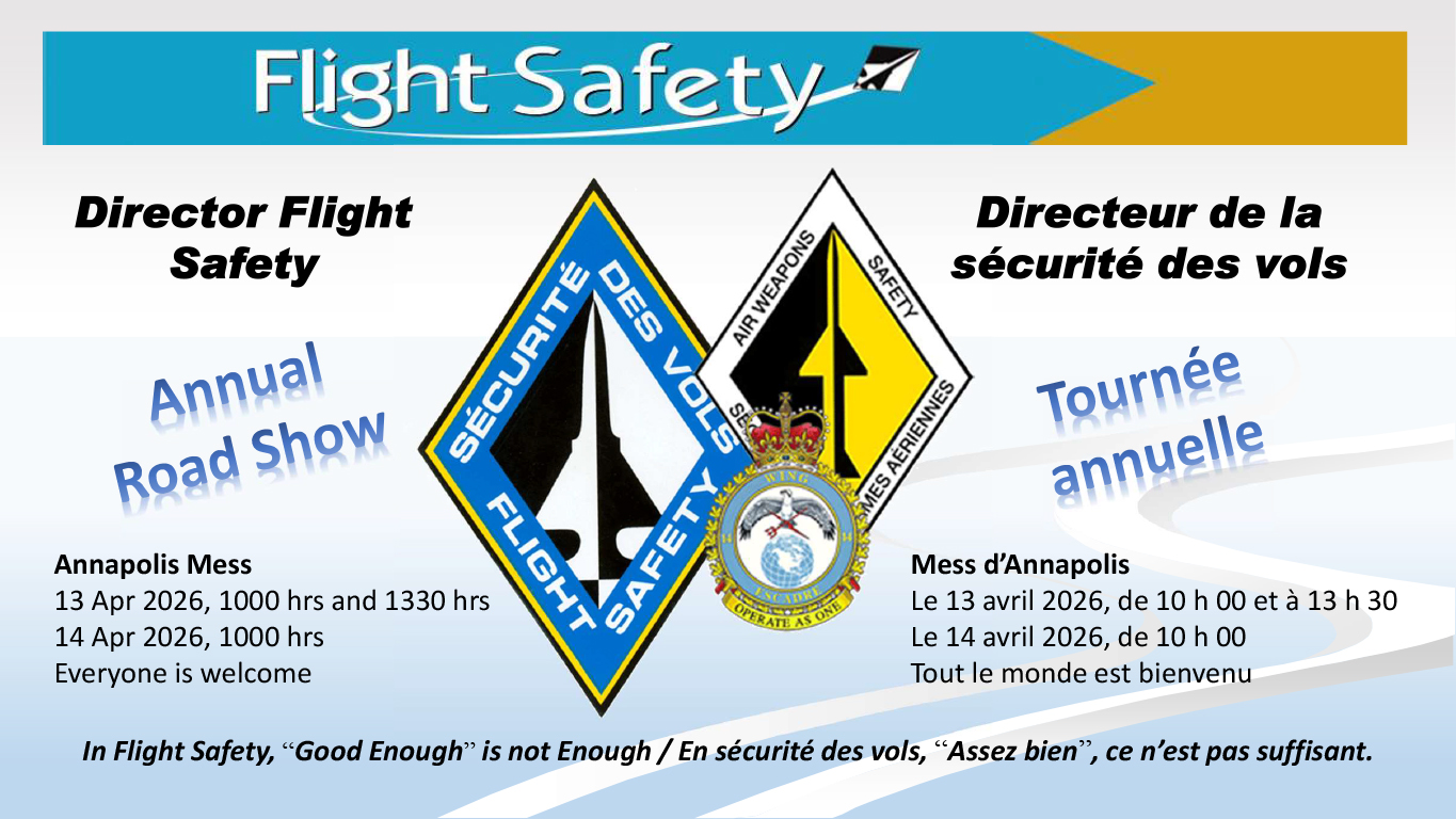 April 13 and 14 – Annual Director of Flight Safety visit