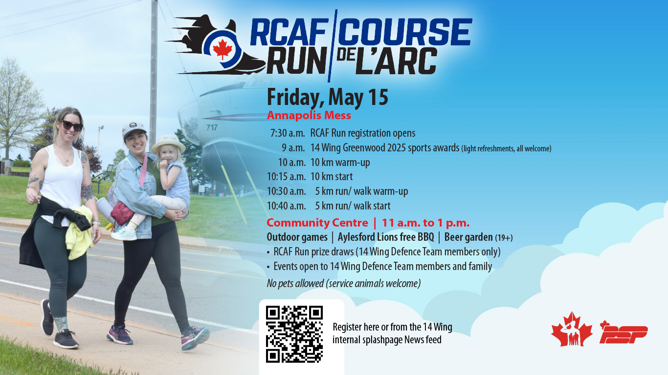 Fun, recognition tied up in wing’s May 15 RCAF Run event