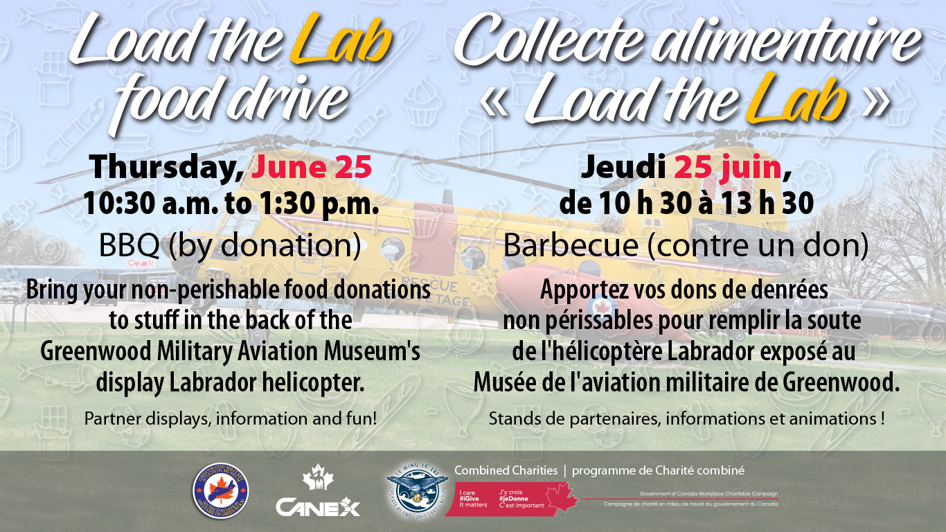 June 25 Load the Lab food drive and BBQ a Combined Charities, community effort