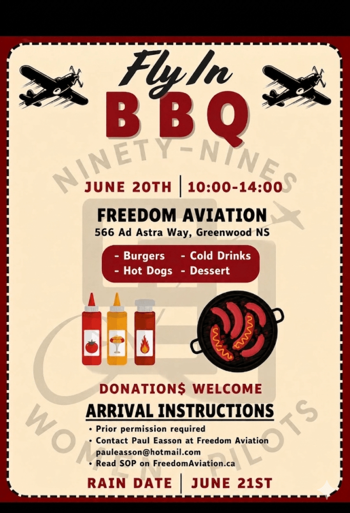 Fly-in BBQ June 20 chance to meet some of The 99s