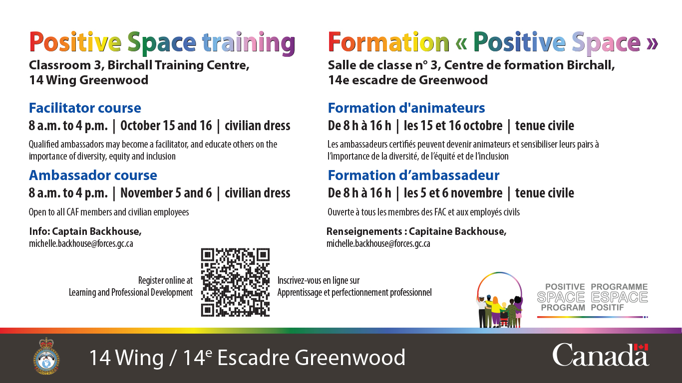 Plan for Fall Positive Space training opportunities